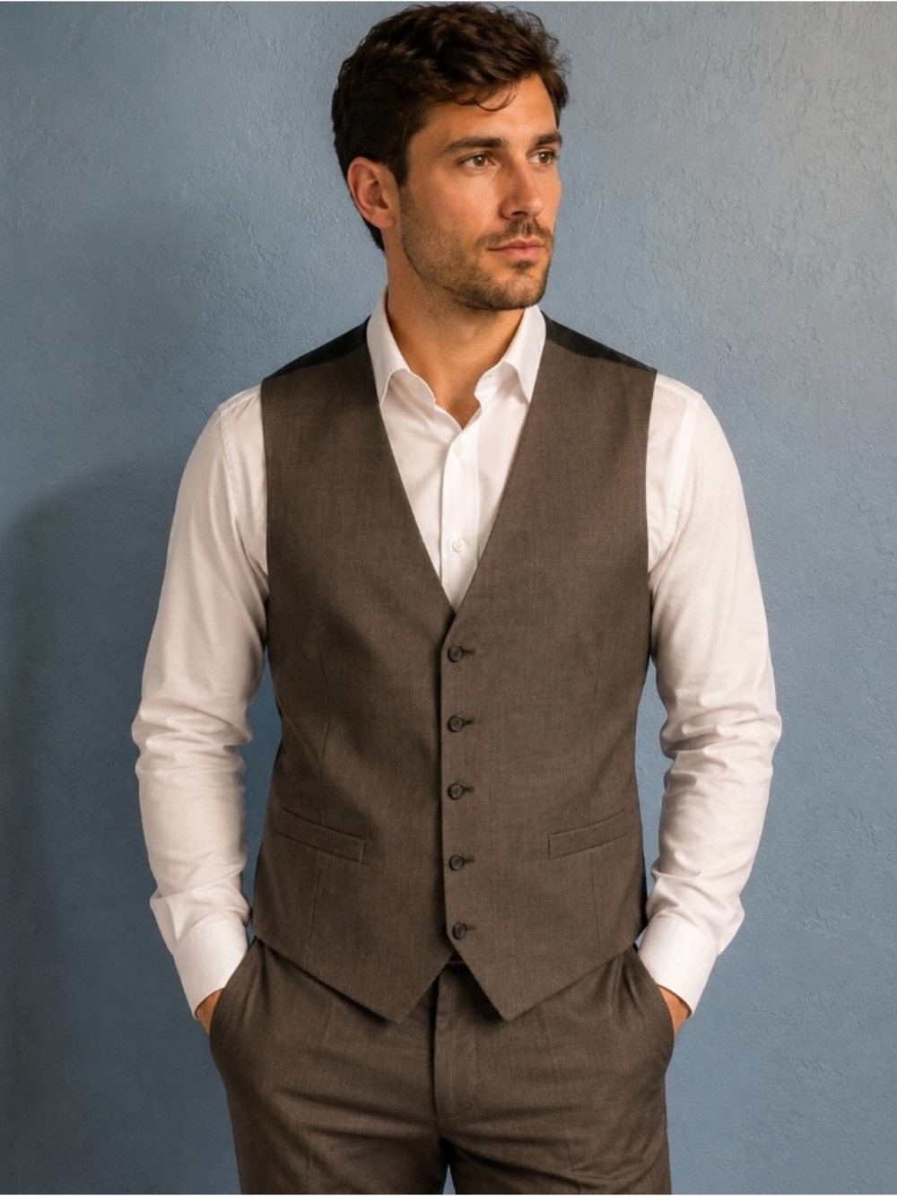AWEARNESS Kenneth Cole Men’s Gray Slim Fit Wool Vest Size 2X NWT